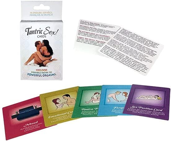 Tantric Sex Cards mit Anleitungen in 5 verschiedenen Rubriken für intensivere Orgasmen durch die Tantra-Technik