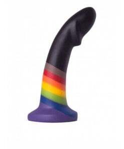 MAX PRIDE Dildo von BS Atelier in den Farben der Regenbogenflagge