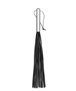 Brutal Whip von Kiotos mit schwarzen Lederriemen und Griff aus Aluminium